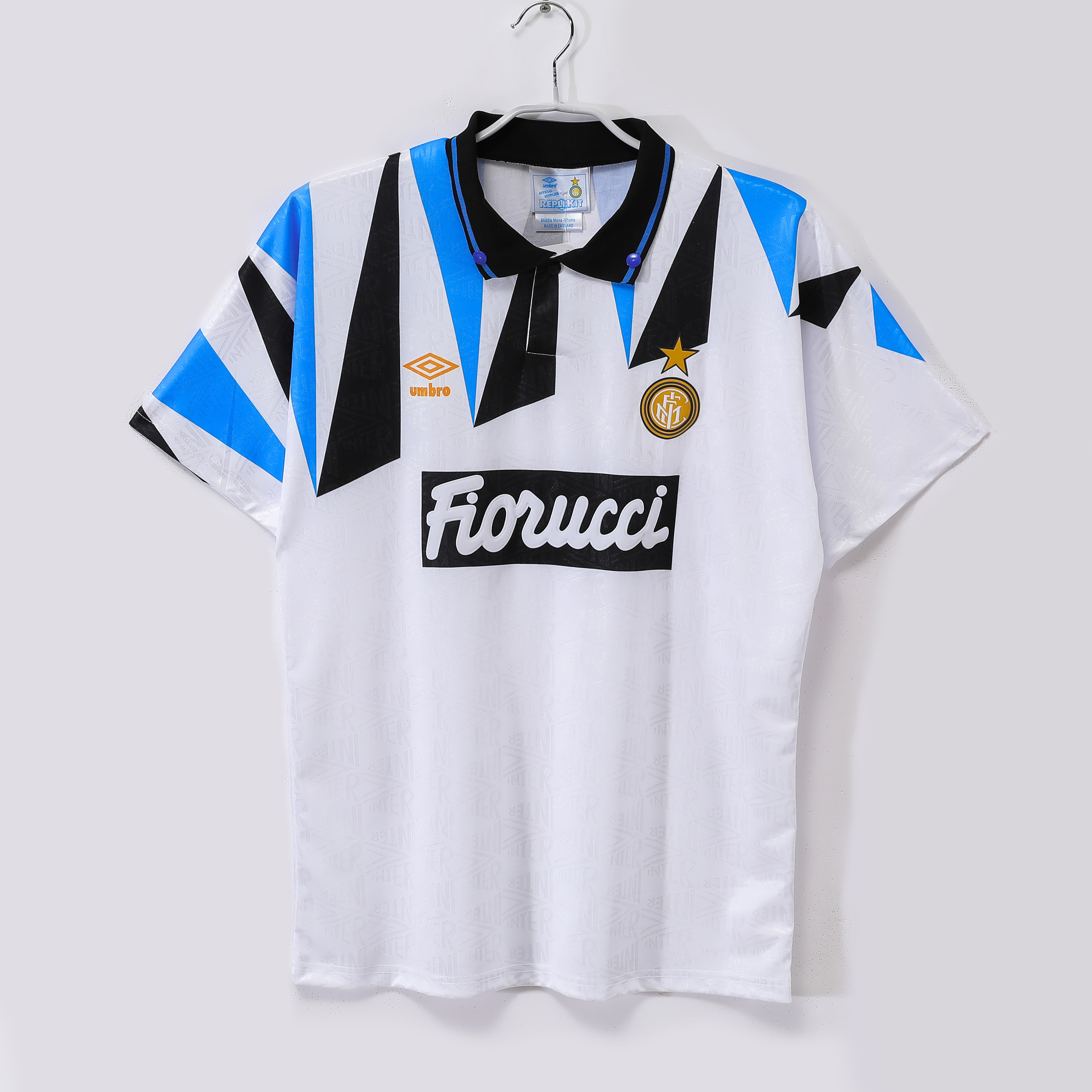 Camiseta de fútbol Inter Milan 1992/93 VISITANTE MANGA CORTA VERSION FAN